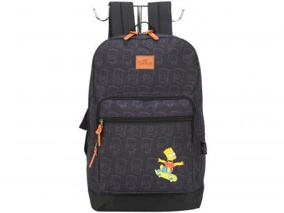 Mochila Juvenil Masculina Bart Simpson Tam. G - Luxcel The Simpsons Preto