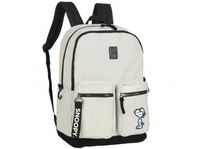 Mochila Juvenil Feminina Tam. G Luxcel - Snoopy Preto
