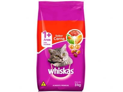 Ração para Gato Premium Whiskas Carne Adulto - 3kg