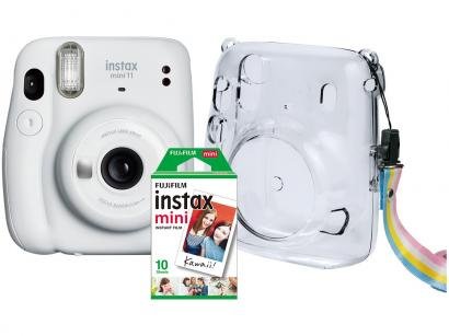 Instax Mini 11 Fujifilm Branco Flash Automático - com Acessórios