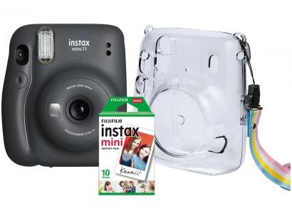 Instax Mini 11 Fujifilm Grafite Flash Automático - com Acessórios