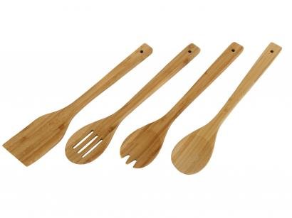 Conjunto de Utensílios Tramontina de Bambu - 4 Peças