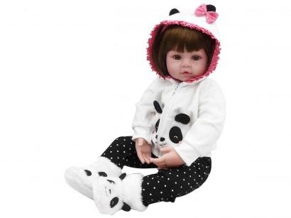 Boneca Reborn Pandinha 45cm - com Acessórios Laura Baby