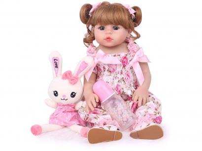 Boneca Reborn Gabi Blue 45cm com Acessórios - Laura Baby