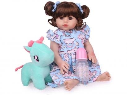 Boneca Reborn Cute 45cm com Acessórios - Laura Baby
