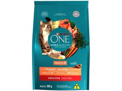 Ração Super Premium para Gato Purina One - Frango e Salmão Adulto 500g