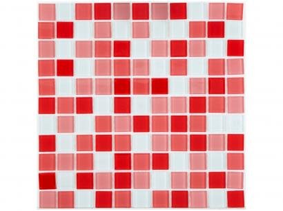 Pastilha de Vidro Mia Mosaic Mix 30x30cm - Vermelha