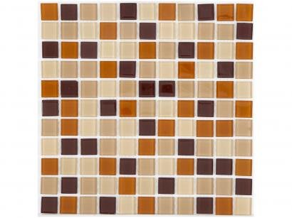 Pastilha de Vidro Mia Mosaic Mix 30x30cm - Marrom