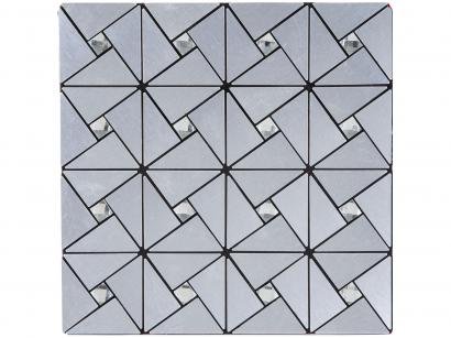 Pastilha Adesiva Mia Mosaic 30x30cm Prata