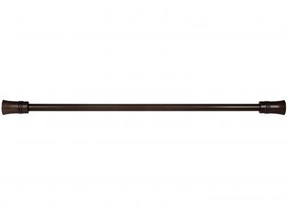Varão de Cortina Extensível 1,20m a 2,10m 16/19mm - Evolux Ponteira Ellegance Tabaco