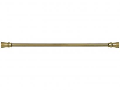 Varão de Cortina Extensível 1,20m a 2,10m 16/19mm - Evolux Ponteira Ellegance Ouro Velho