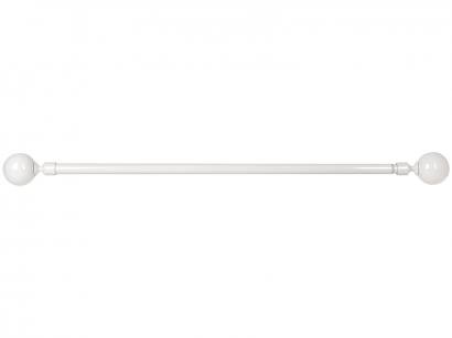 Varão de Cortina Extensível 1,60m a 3m 25/28mm - Evolux Ponteira Bola Branco