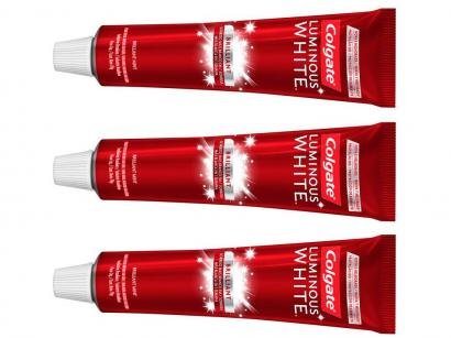Creme Dental Clareador Colgate Luminous White - 70g 3 Unidades