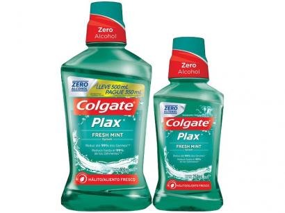 Kit Enxaguante Bucal Colgate Sem Álcool - Plax Fresh Mint 2 Unidades