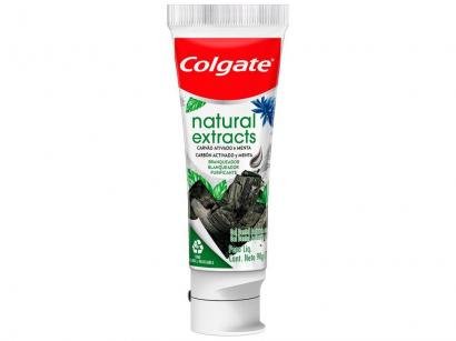 Creme Dental Clareador Colgate Natural Extracts - Carvão Ativado e Menta 90g