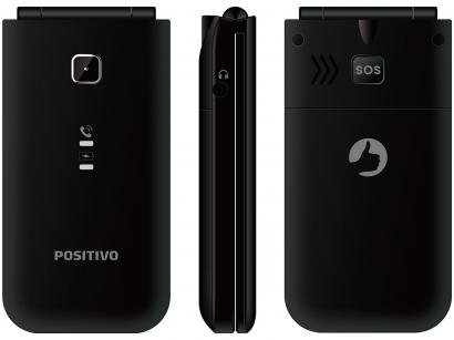 Celular Positivo P50 Flip Dual Chip 32MB 2G - Rádio FM Bluetooth Desbloqueado