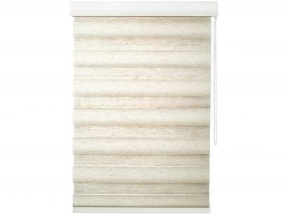 Persiana Double Vision Tecido Bege Linho 220X220cm - Evolux Rolô