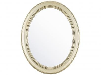Espelho Decorativo Oval Veneziano com Moldura - de Parede Dourado 56x70cm Inova Vinty