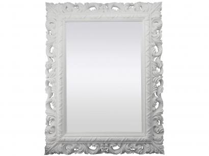 Espelho Decorativo Retangular com Moldura - de Parede Branco 66x51cm Inova Rocco