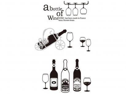 Adesivo de Parede Enocultura PVC Adesif Vinho - 90x60cm