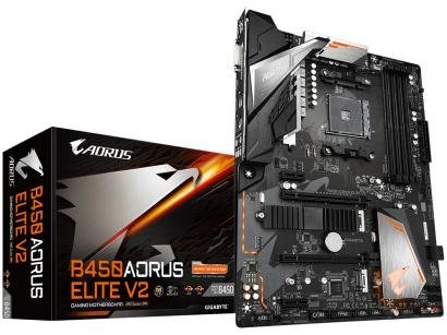 Placa Mãe Gigabyte B450 Aorus Elite V2 1.0 - AMD AM4 DDR4 ATX