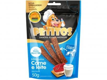 Bifinho para Cachorro Filhote Petitos - Carne e Leite 50g