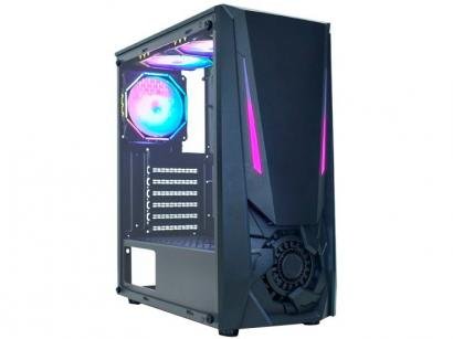Gabinete Gamer K-Mex Jaeger I CG-01TJ RGB - ATX Preto