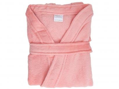 Roupão Atlântica Kimono de Microfibra Coral