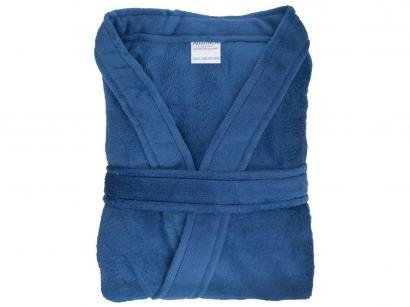 Roupão Atlântica Kimono de Microfibra Azul Veleiro