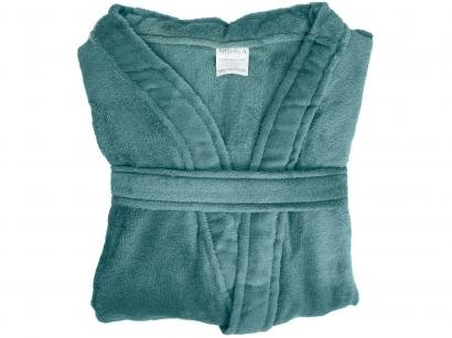 Roupão Atlântica Kimono de Microfibra Cipreste - Verde