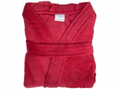 Roupão Atlântica Kimono de Microfibra Dalia - Vermelho