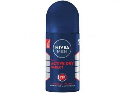 Desodorante Antitranspirante Roll On Nivea - Men Active Dry Impact Masculino 50ml