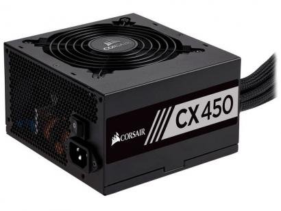 Fonte para PC 450W ATX Corsair CX450 com Cabo