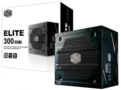 Fonte para PC 300W ATX Cooler Master ELITE V3 300 - com Cabo