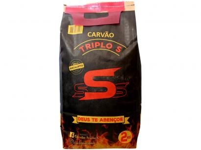 Carvão Vegetal Triplo S 100% Eucalipto 2kg