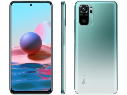 Smartphone Xiaomi Redmi Note 10 128GB Verde 4G - 4GB RAM Tela 6,43" Câm. Quádrupla + Selfie 13MP