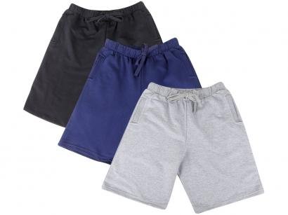 Kit 3 Bermudas Olimpikus Casual Masculina