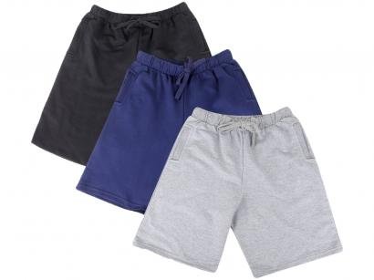 Kit 3 Bermudas Olimpikus Casual Masculina