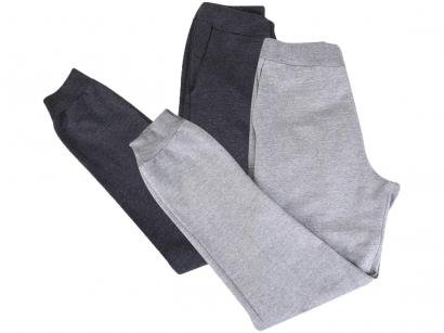 Kit 2 Calças Básicos Moletom Masculina