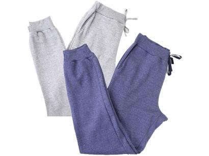 Kit 2 Calças Básicos Moletom Masculina