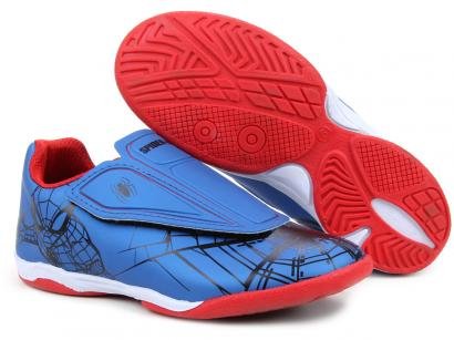 Chuteira Futsal Infantil Marvel Homem-Aranha I - Azul