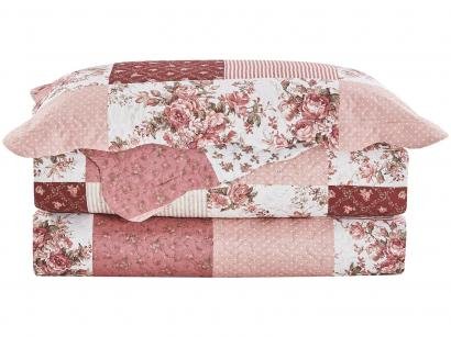 Colcha Queen Camesa 100% Poliéster 150 Fios - Evolution Patchwork Clusa 3 Peças
