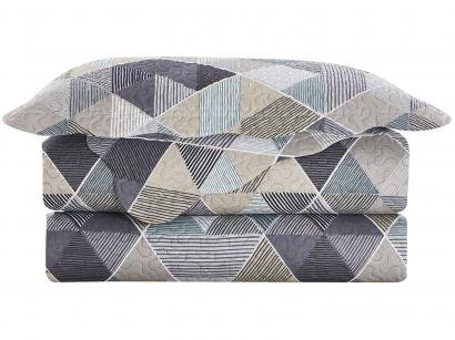 Colcha Queen Camesa 100% Poliéster 150 Fios - Evolution Patchwork Morzine 3 Peças