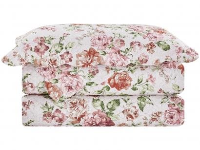 Colcha Solteiro Camesa Poliéster 150 Fios - Evolution Patchwork Alba 2 Peças