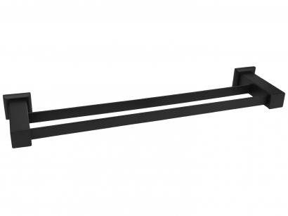 Porta-Toalha de Parede 62cm Preto Fosco - BL6092 Black Ducon Metais