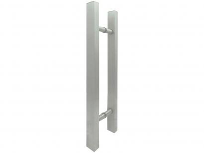Puxador de Porta de Vidro e Madeira Ducon Metais - Classic CL3080 100cm Escovado com Verniz
