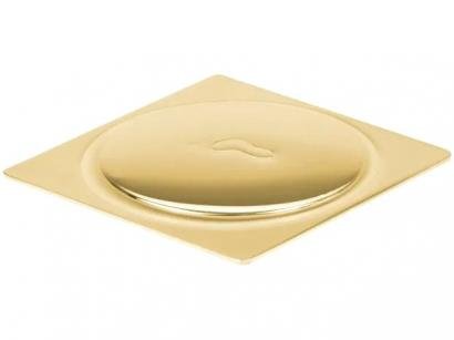 Ralo Click Quadrado Inox 10x10cm Ducon Metais - Gold GO5180 Dourado