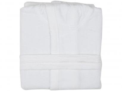 Roupão Infantil Döhler Felpa Velour com Capuz - Branco