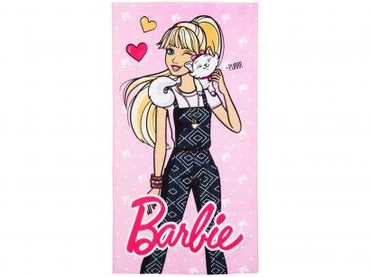 Toalha de Banho Infantil Döhler Veludo - 100% Algodão Barbie