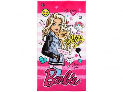 Toalha de Banho Infantil Döhler Veludo - 100% Algodão Barbie